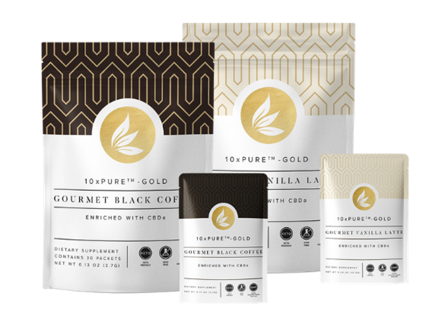 10x Pure Gold Gourmet Black Coffee